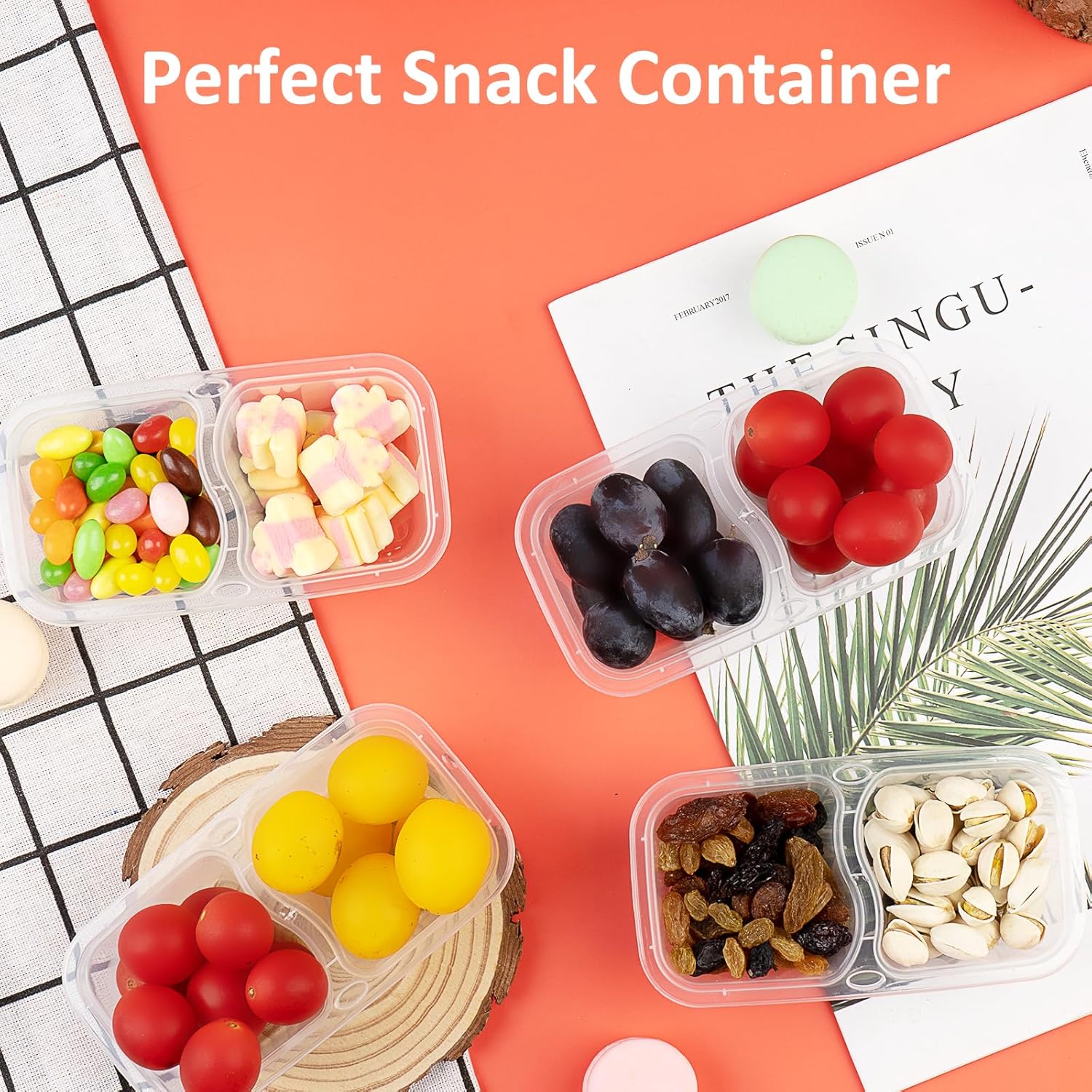 Reusable Snack Containers with Lids for Portion Control and Meal Prep - Image 5