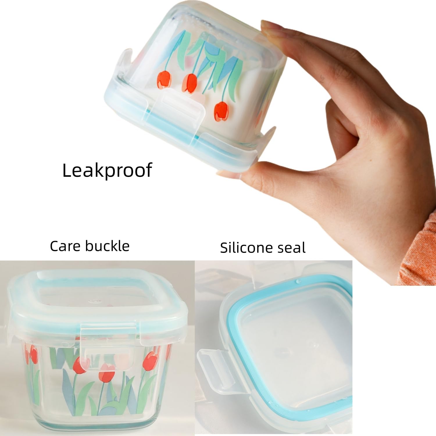 Ivymei Mini Glass Food Storage Containers with Lids - Image 4