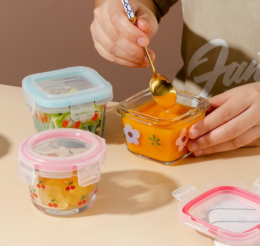 Ivymei Mini Glass Food Storage Containers with Lids - Image 8