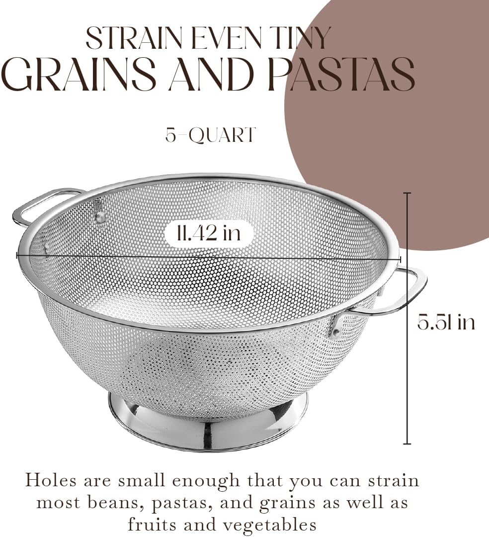 Stainless Steel Colander for Kitchen - Image 3