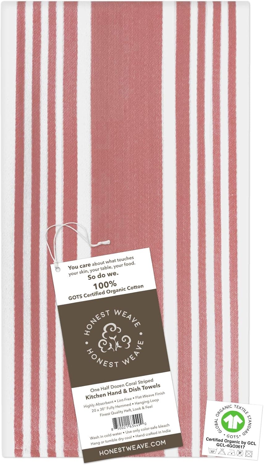 GOTS Certified Organic Cotton Kitchen Towel Set - Image 3