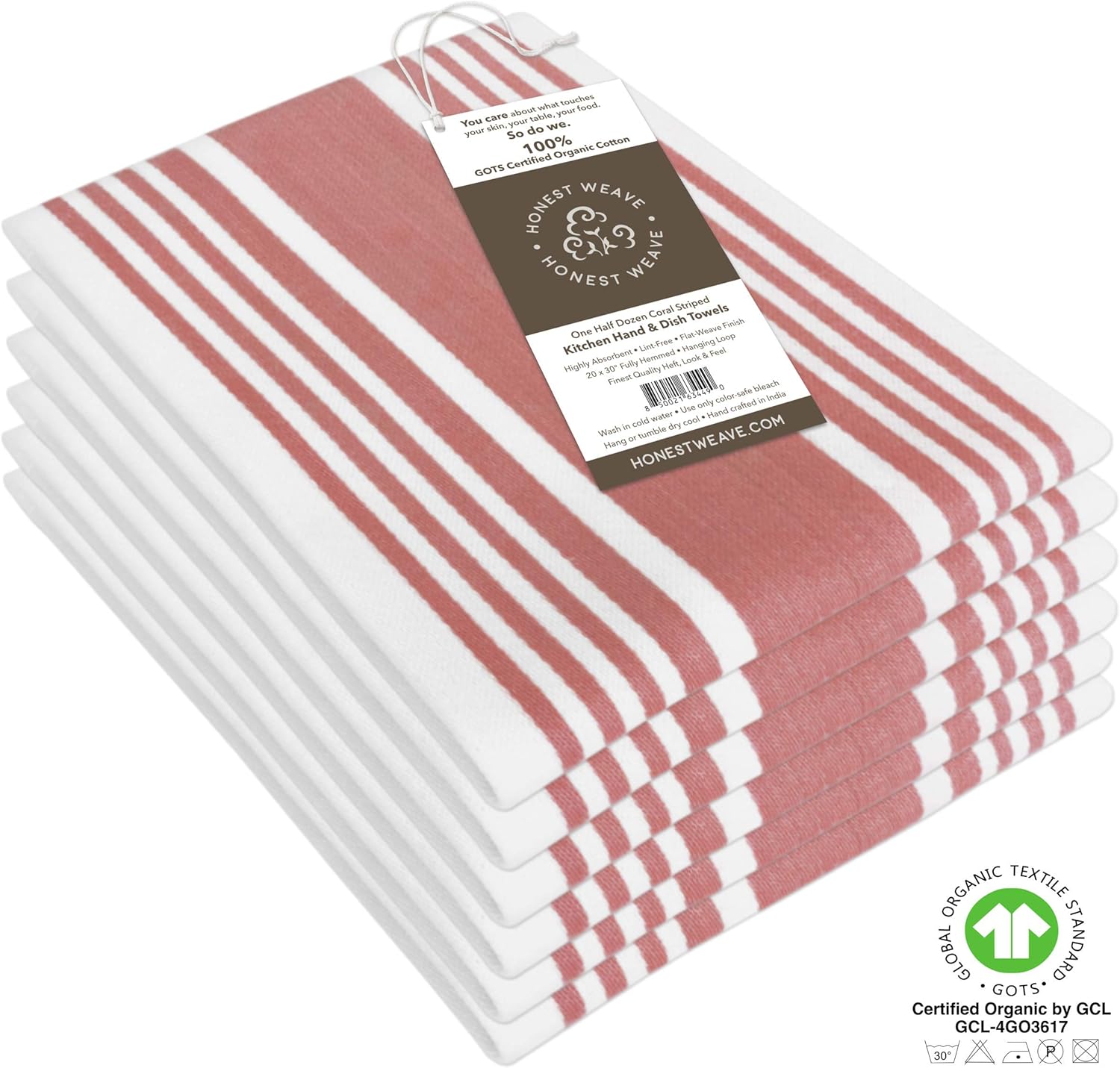 GOTS Certified Organic Cotton Kitchen Towel Set - Image 4