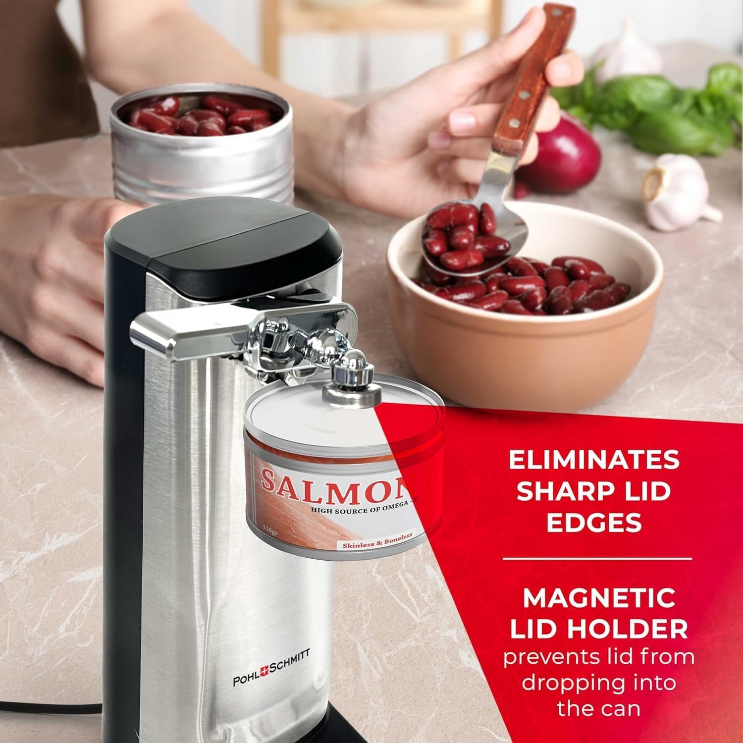 POHL SCHMITT Electric Can Opener, Knife Sharpener & Bottle Opener - Image 4