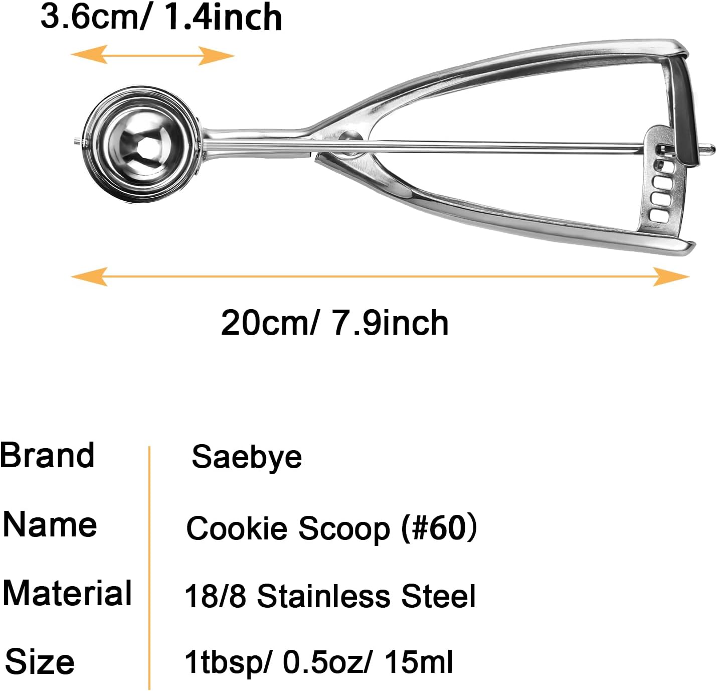 Stainless Steel Cookie Scoop - Image 3