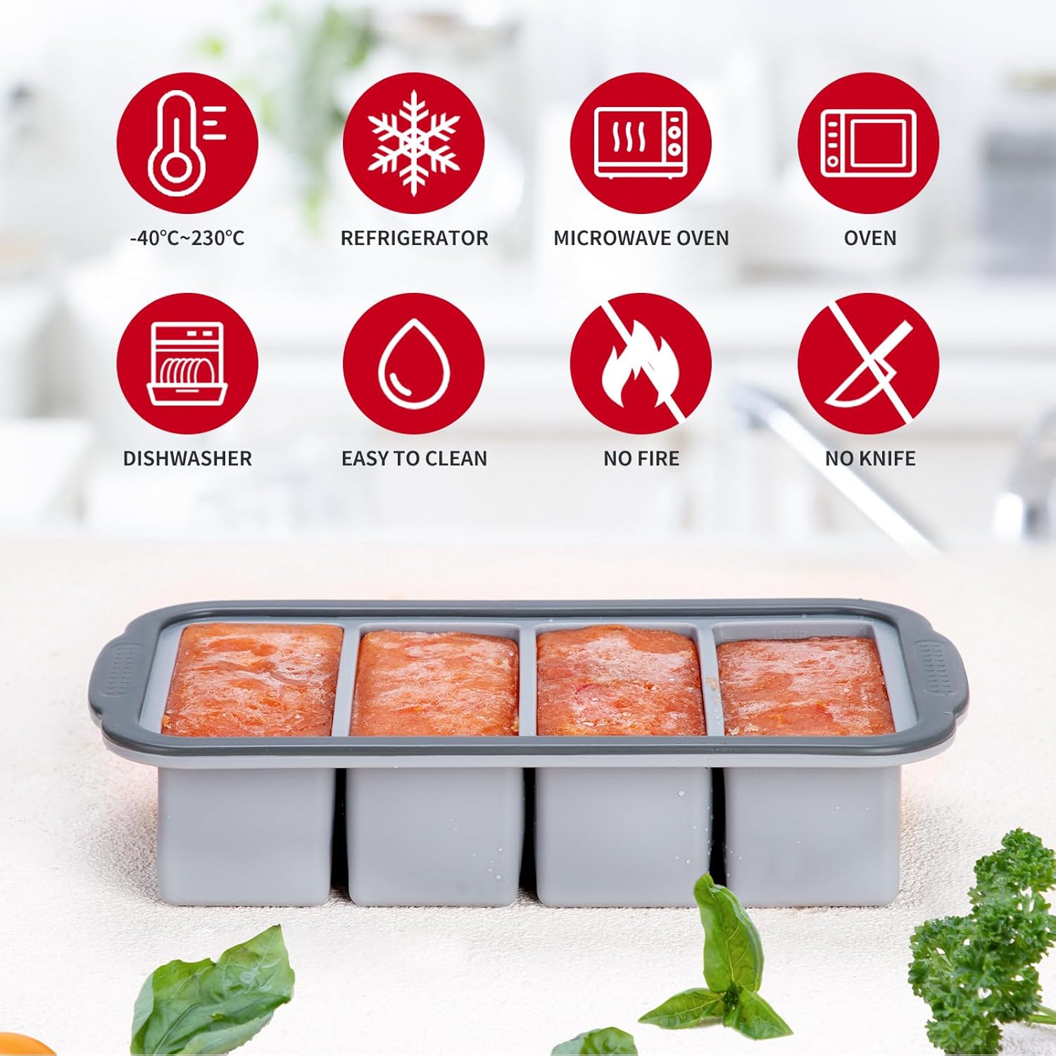Silicone Cube Freezing Trays with Lid - Image 7
