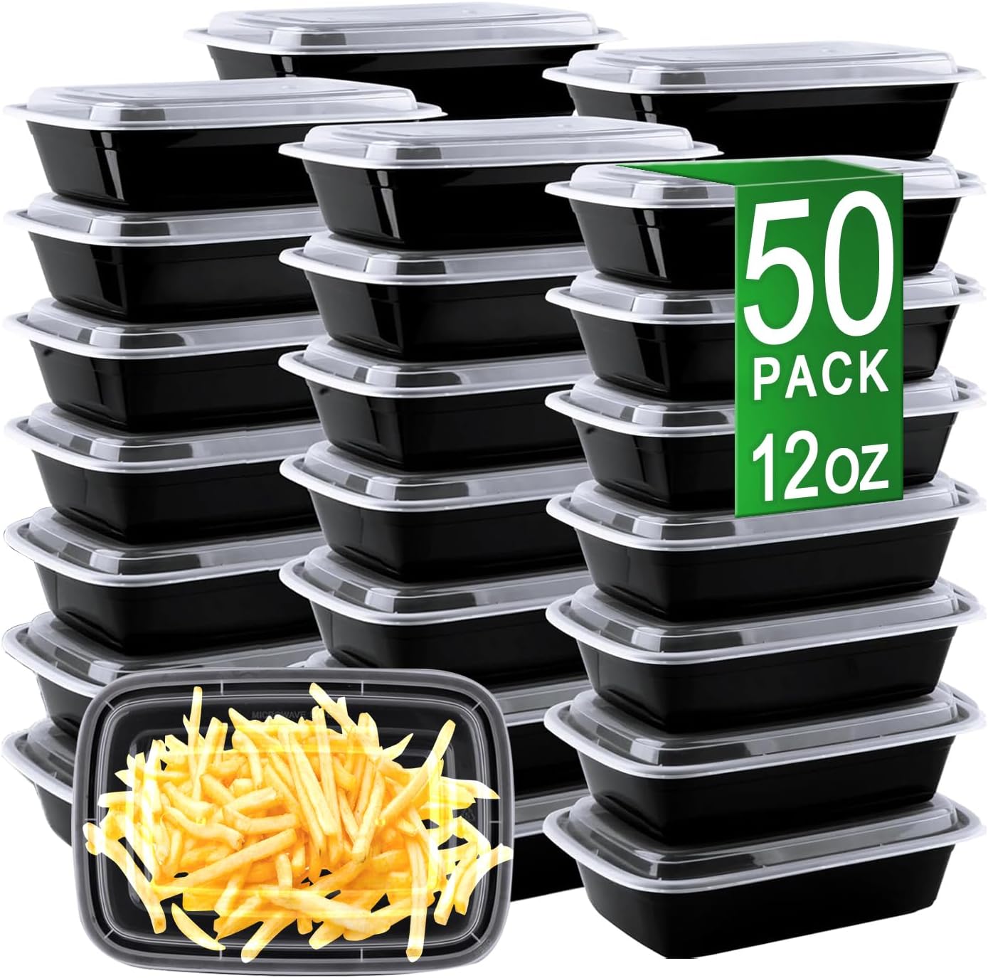 Disposable Meal Prep Containers with Leakproof Lids - Image 2