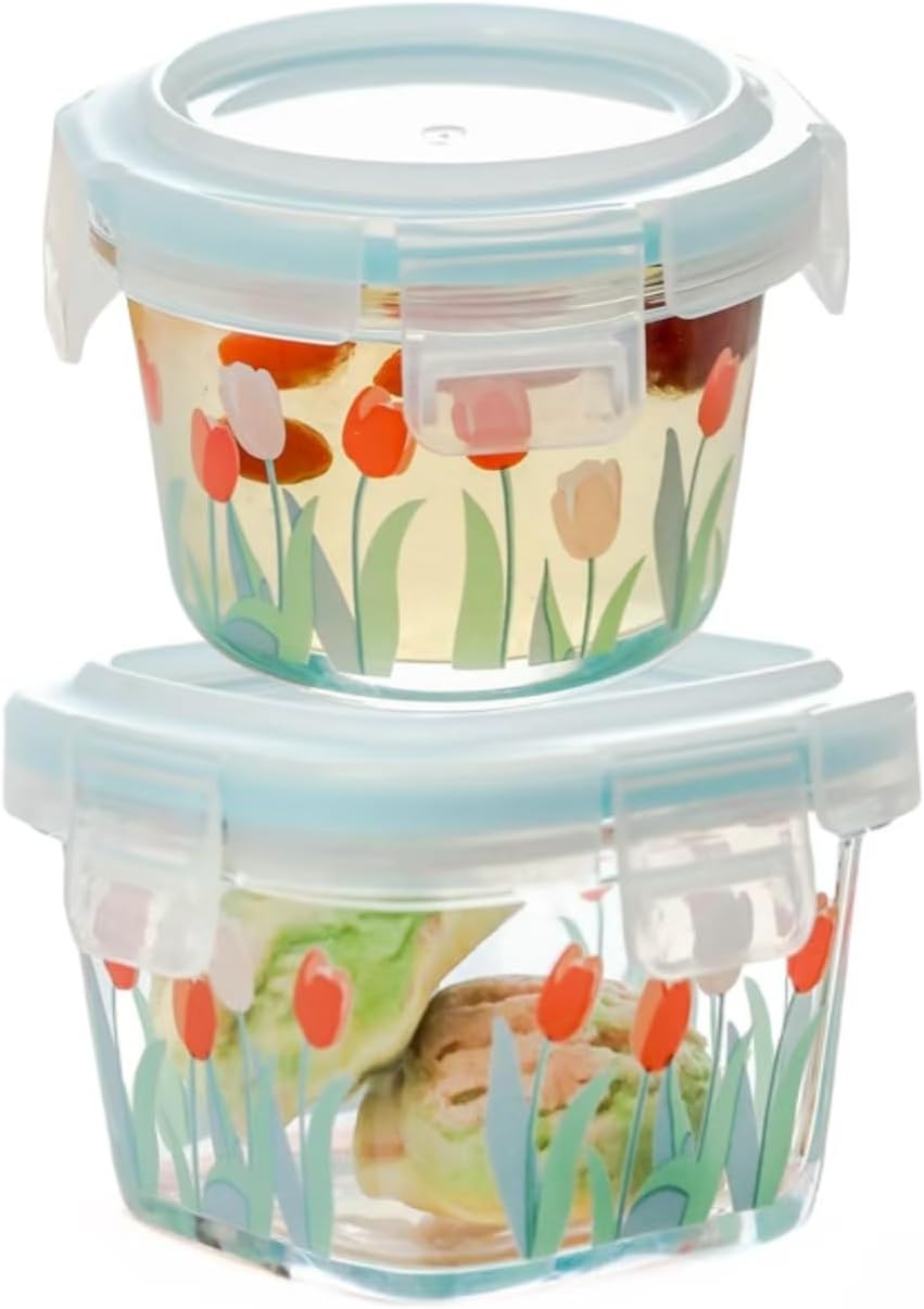 Ivymei Mini Glass Food Storage Containers with Lids - Image 2