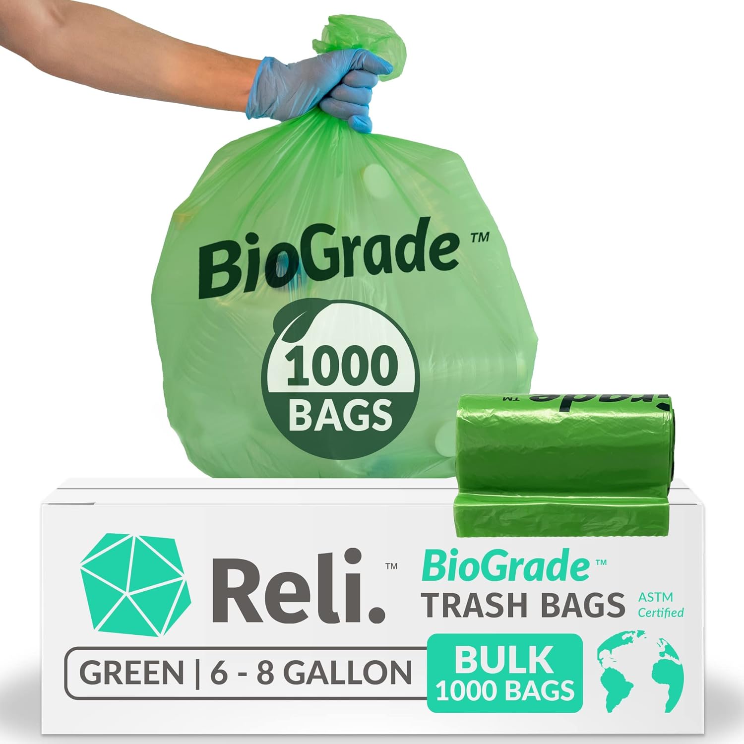 Reli. Biodegradable 6-8 Gallon Trash Bags - Image 2