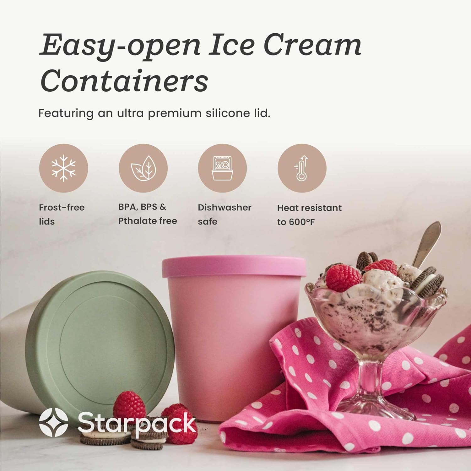 Starpack 'Freeze the Day' Reusable Ice Cream Containers - Image 2